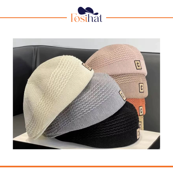 Mũ Nón Nồi Beret Len Chữ C Cá Tính